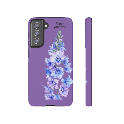 Custom cell phone tough case, Personalized Gift, July birth flower