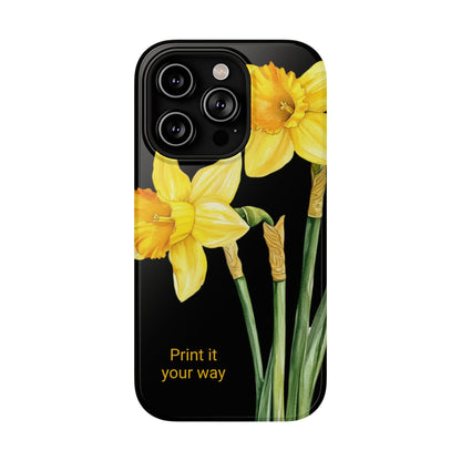 Cell Phone Cases, Daffodil March Birth Flower Impact Resistant Protective Cover, Phone Accessories, Floral Tech Gear, Birthday Gift