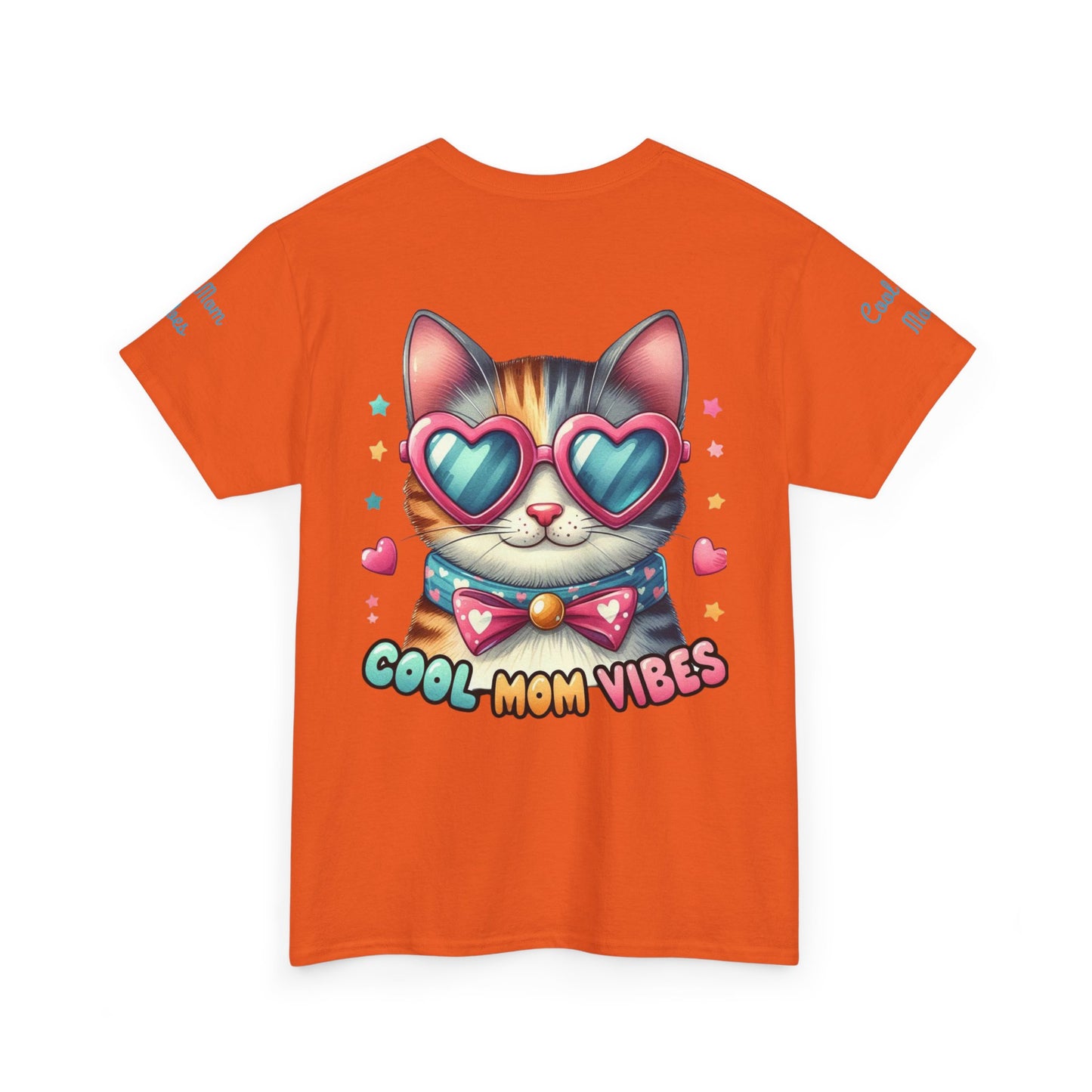 Cool Mom Vibes Cat Tee, Unisex Cotton T-Shirt, Cute Cat Shirt, Pet Lover Gift, Fun Gift for Moms, Playful Everyday Wear