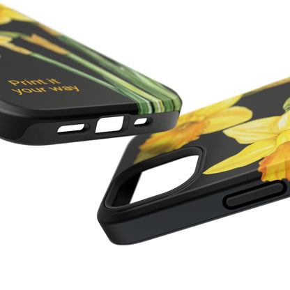 Cell Phone Cases, Daffodil March Birth Flower Impact Resistant Protective Cover, Phone Accessories, Floral Tech Gear, Birthday Gift