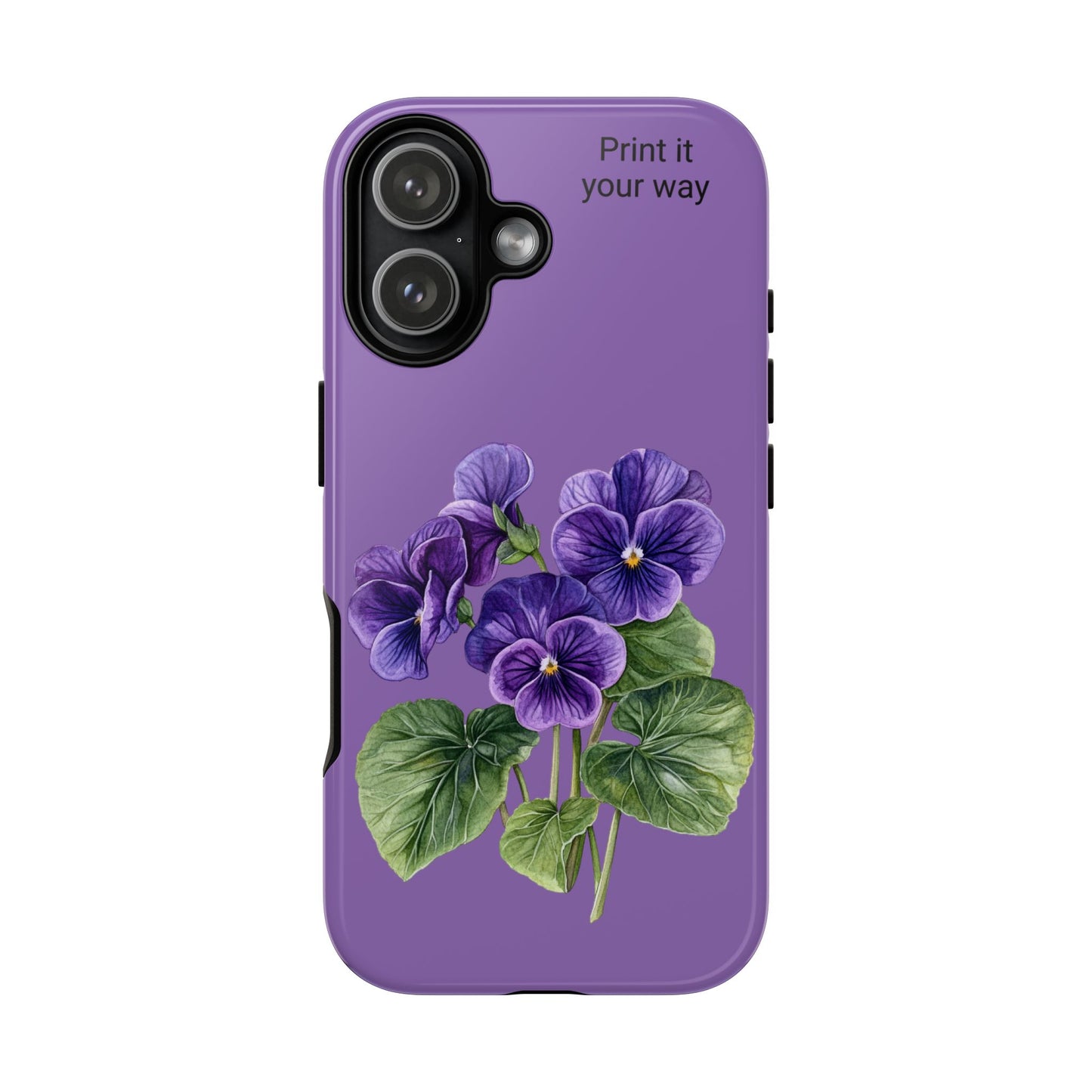 Custom cell phone tough case, Personalized Gift, February birth flower