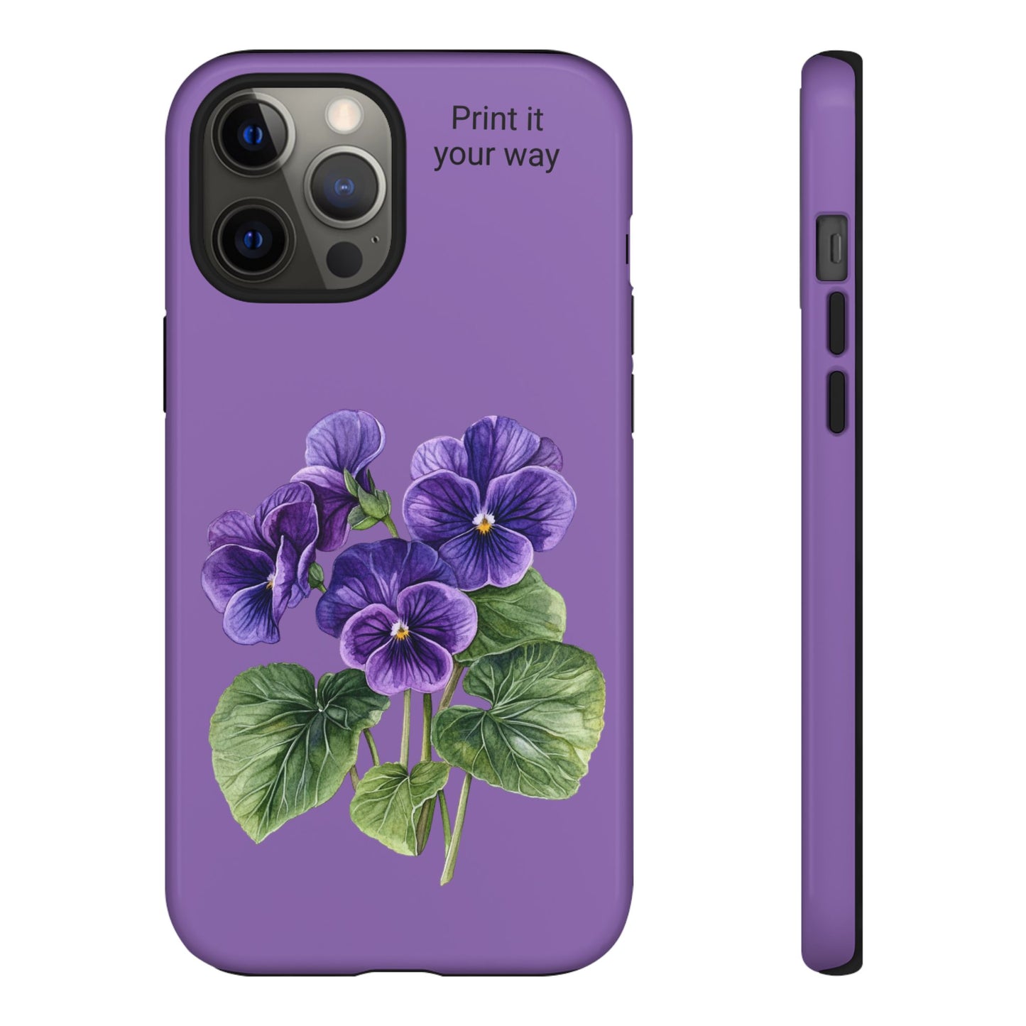 Custom cell phone tough case, Personalized Gift, February birth flower