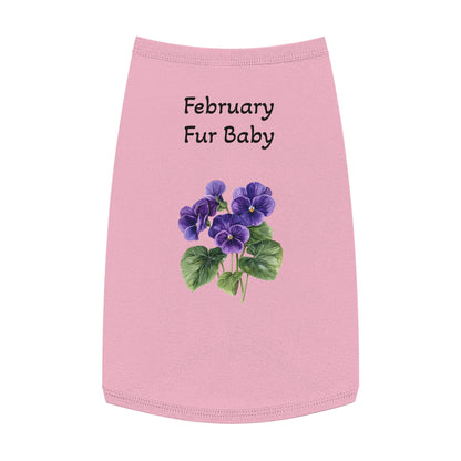 Pet Tank  February Fur Baby, Graphic Tee, Animal Print Sleeveless, Pet Owner Gift