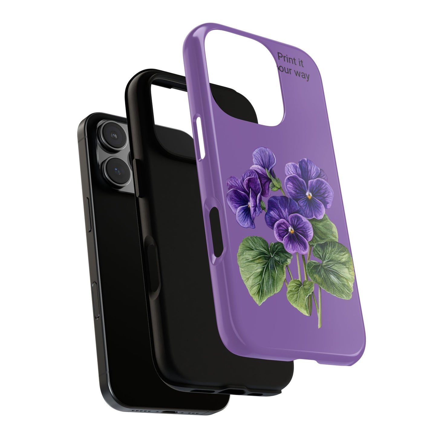 Custom cell phone tough case, Personalized Gift, February birth flower