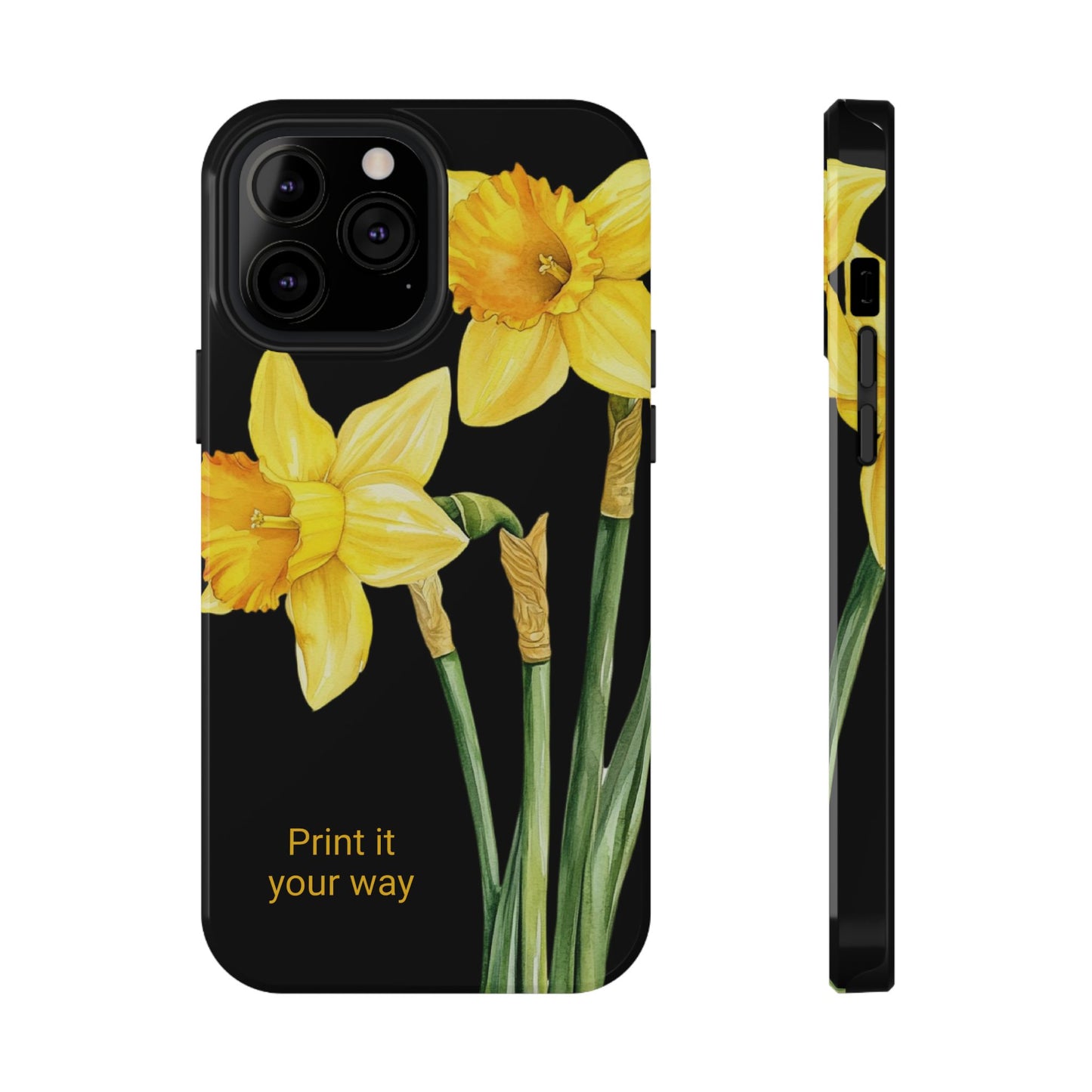 Cell Phone Cases, Daffodil March Birth Flower Impact Resistant Protective Cover, Phone Accessories, Floral Tech Gear, Birthday Gift
