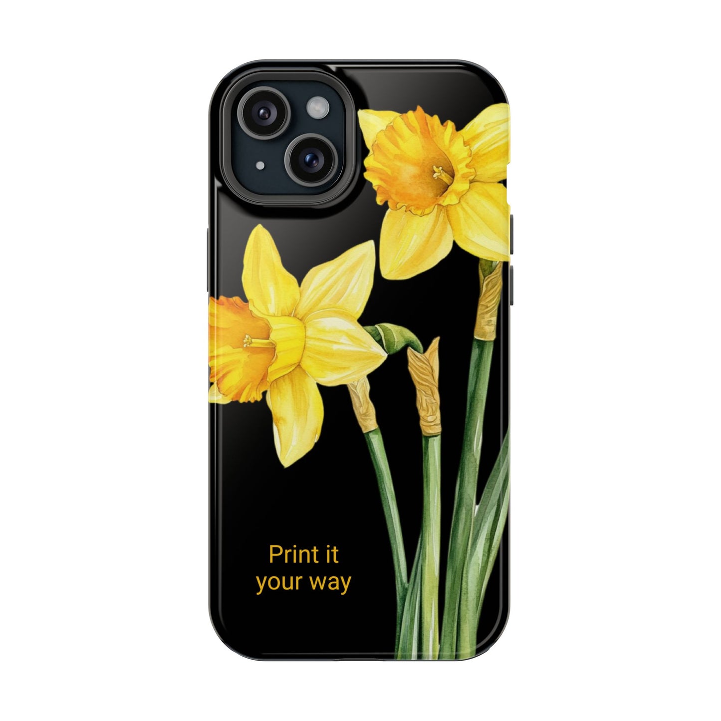 Cell Phone Cases, Daffodil March Birth Flower Impact Resistant Protective Cover, Phone Accessories, Floral Tech Gear, Birthday Gift