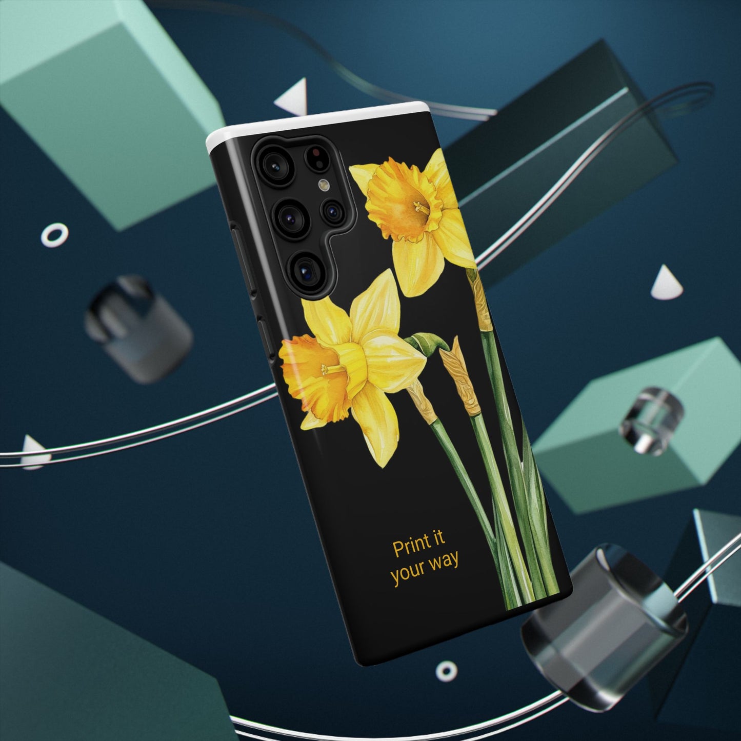 Cell Phone Cases, Daffodil March Birth Flower Impact Resistant Protective Cover, Phone Accessories, Floral Tech Gear, Birthday Gift