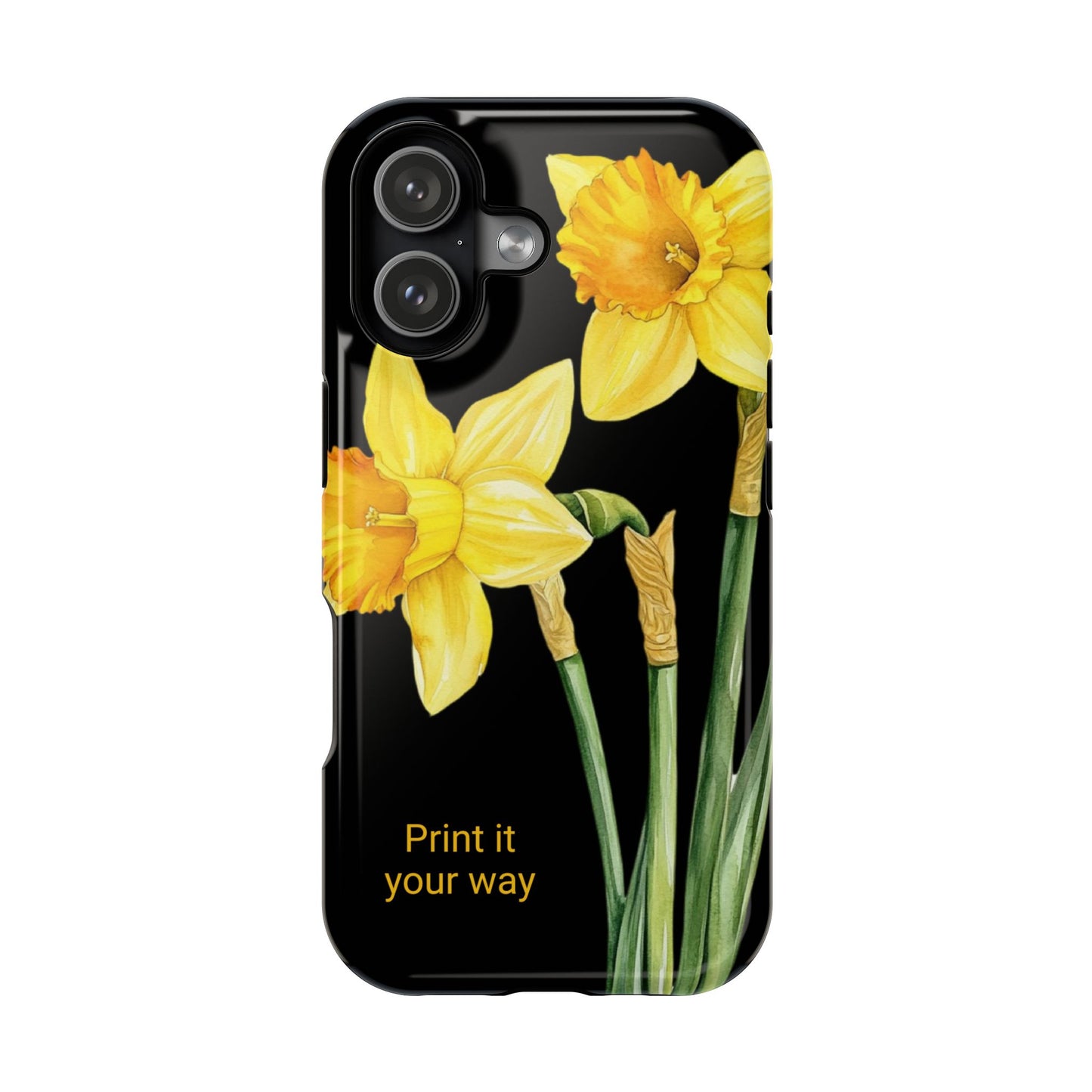 Cell Phone Cases, Daffodil March Birth Flower Impact Resistant Protective Cover, Phone Accessories, Floral Tech Gear, Birthday Gift