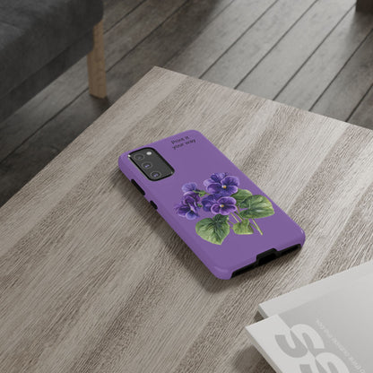 Custom cell phone tough case, Personalized Gift, February birth flower