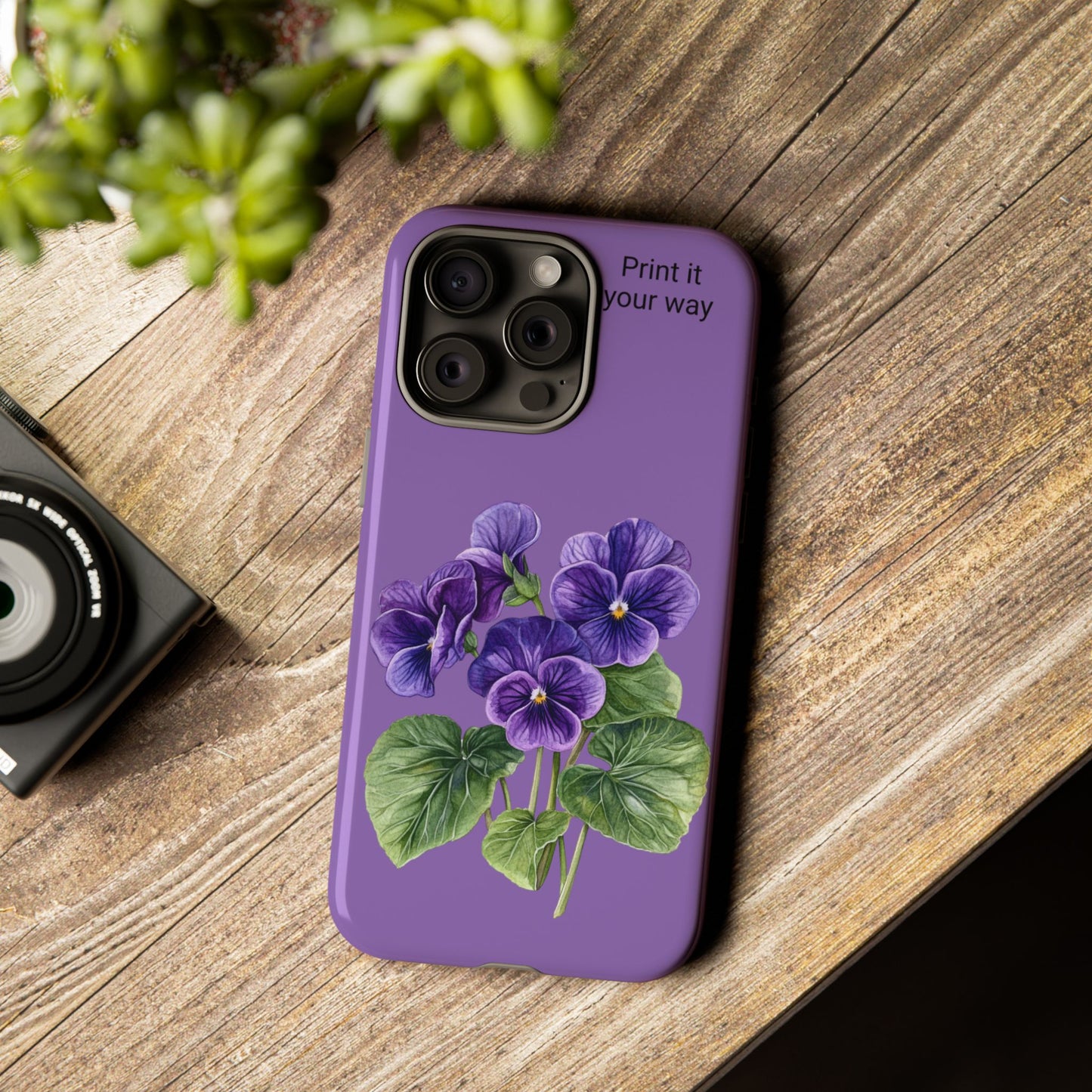 Custom cell phone tough case, Personalized Gift, February birth flower