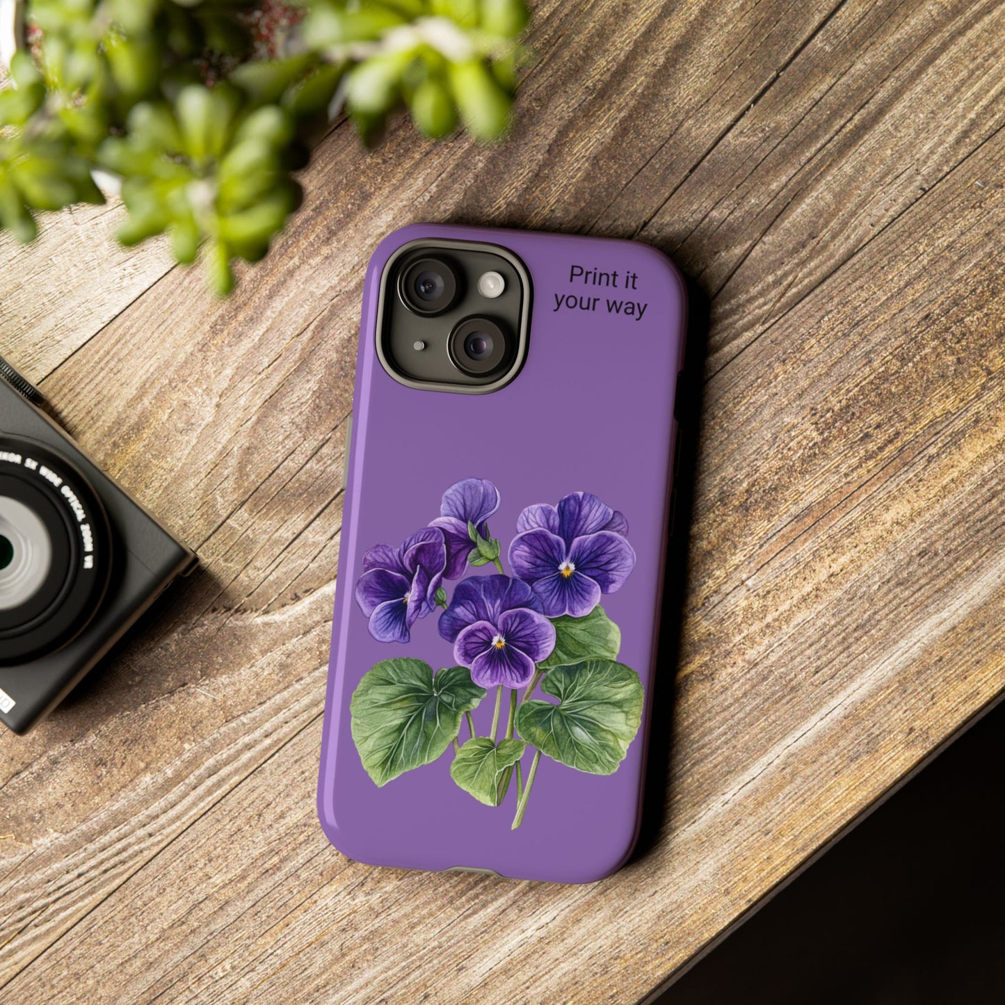 Custom cell phone tough case, Personalized Gift, February birth flower