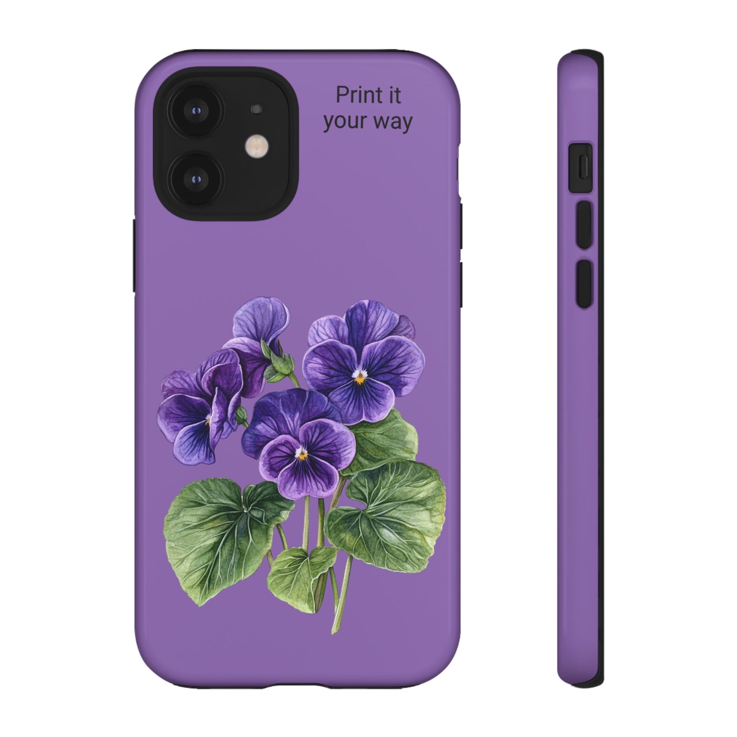 Custom cell phone tough case, Personalized Gift, February birth flower