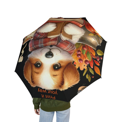 Cozy Canine Umbrella, Cute Dog Umbrella, Weatherproof Pet Umbrella, Gifts for Dog Lovers, Rain Gear for Fall
