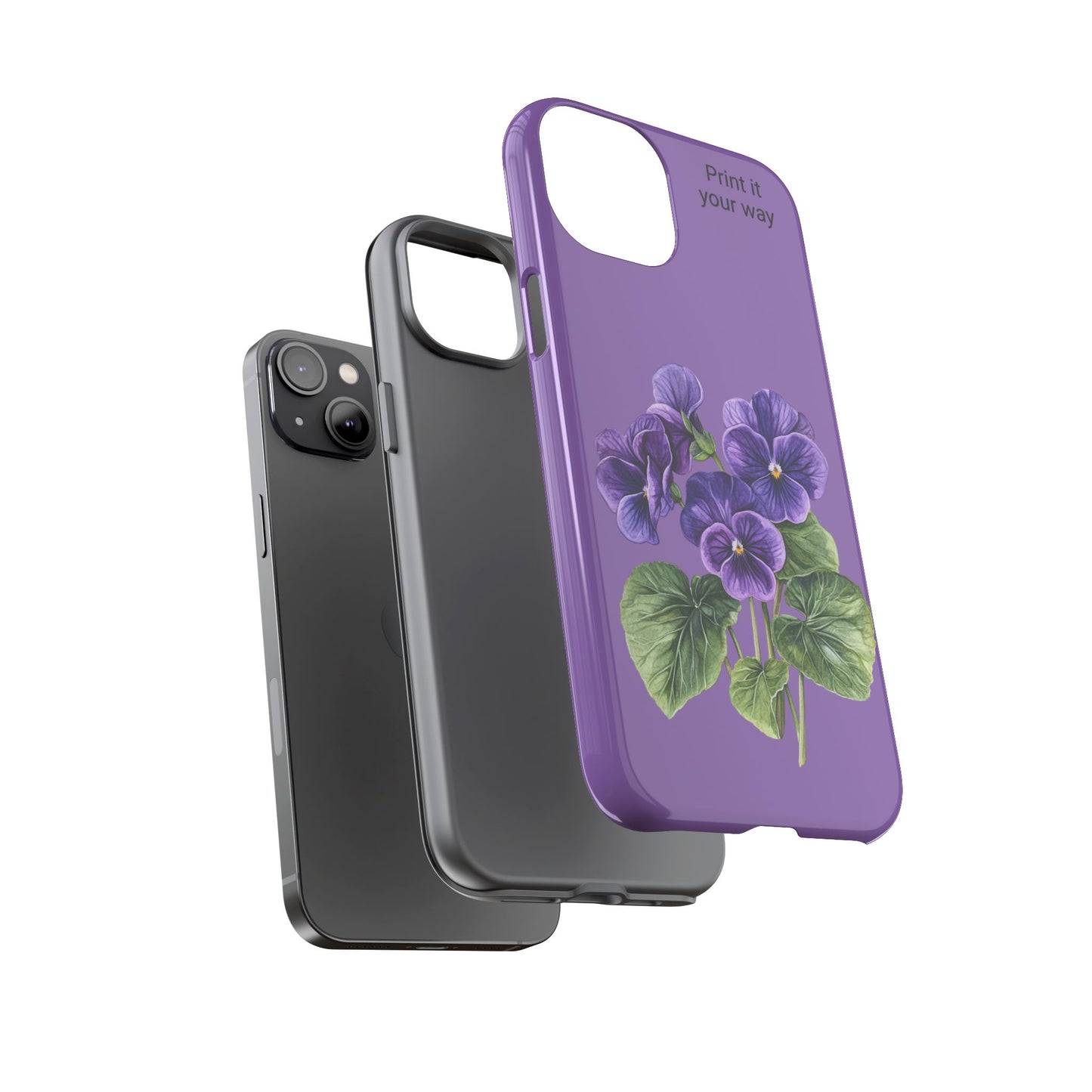 Custom cell phone tough case, Personalized Gift, February birth flower