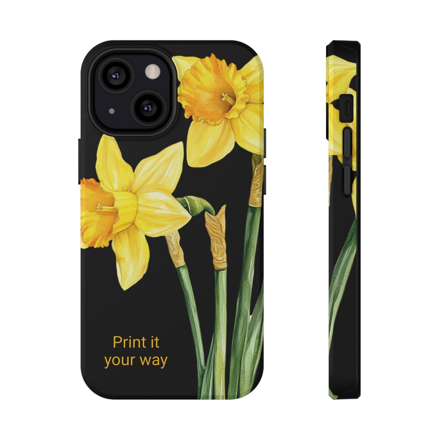 Cell Phone Cases, Daffodil March Birth Flower Impact Resistant Protective Cover, Phone Accessories, Floral Tech Gear, Birthday Gift