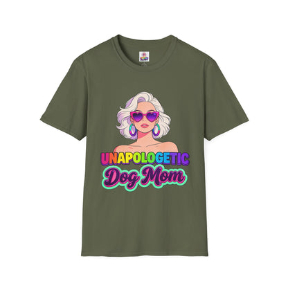 Unapologetic Dog Mom T-Shirt —  Pop Art Graphic Tee for Proud Dog Lovers