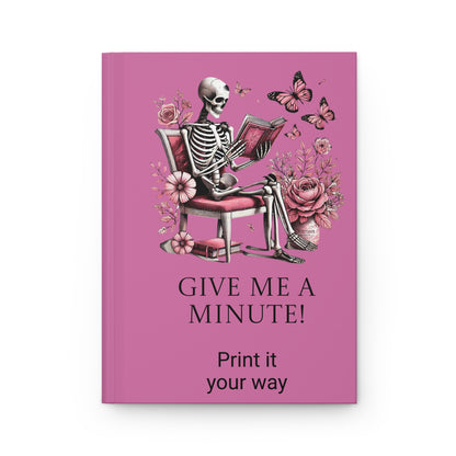 Sassy Skeleton Journal, Gothic Notebook for Writers, Cute Gift for Christmas, Birthday, Quotes Journal, Floral Sketchbook