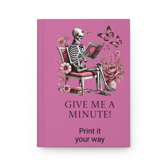 Sassy Skeleton Journal, Gothic Notebook for Writers, Cute Gift for Christmas, Birthday, Quotes Journal, Floral Sketchbook