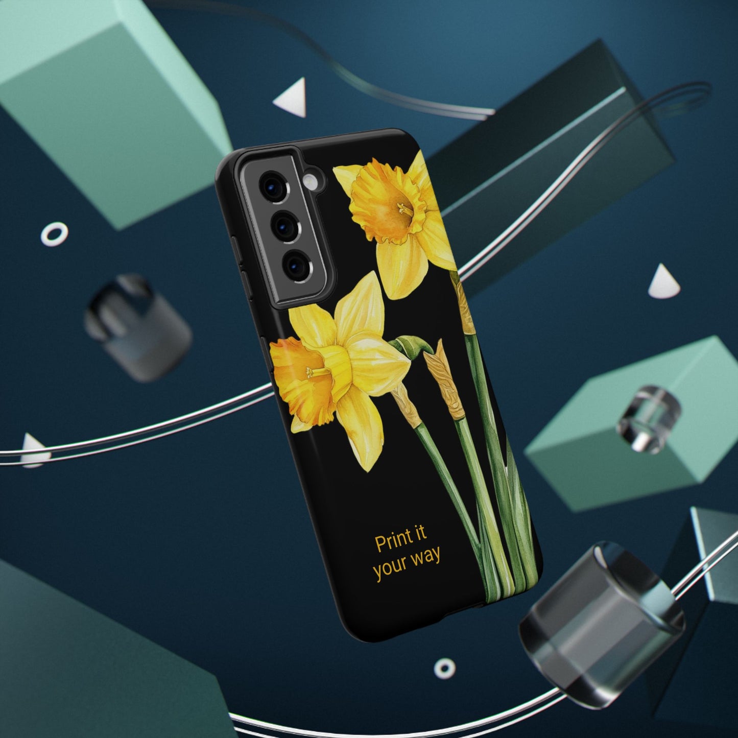 Cell Phone Cases, Daffodil March Birth Flower Impact Resistant Protective Cover, Phone Accessories, Floral Tech Gear, Birthday Gift