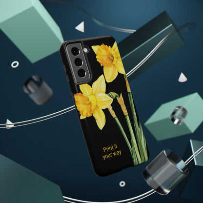 Cell Phone Cases, Daffodil March Birth Flower Impact Resistant Protective Cover, Phone Accessories, Floral Tech Gear, Birthday Gift