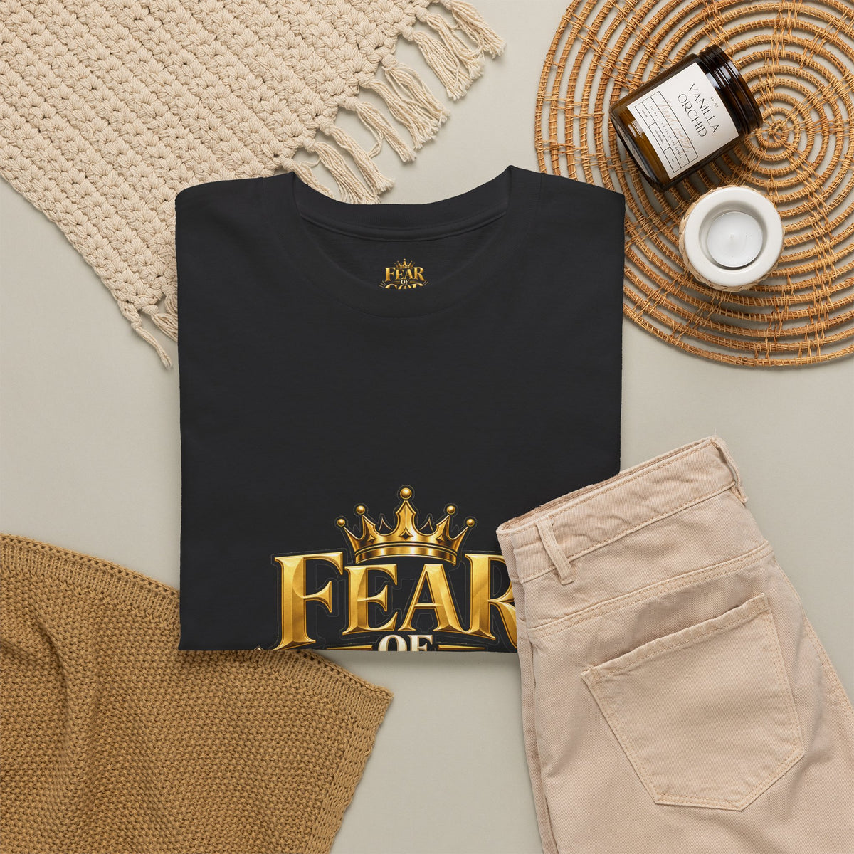 Fear of God crown logo Tee | Religious Christian faith shirt