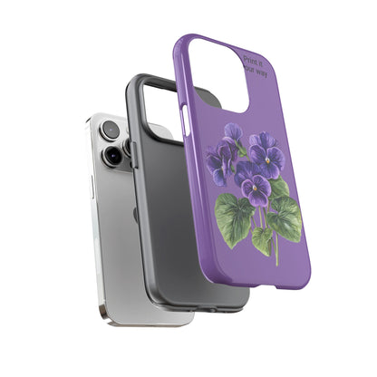 Custom cell phone tough case, Personalized Gift, February birth flower