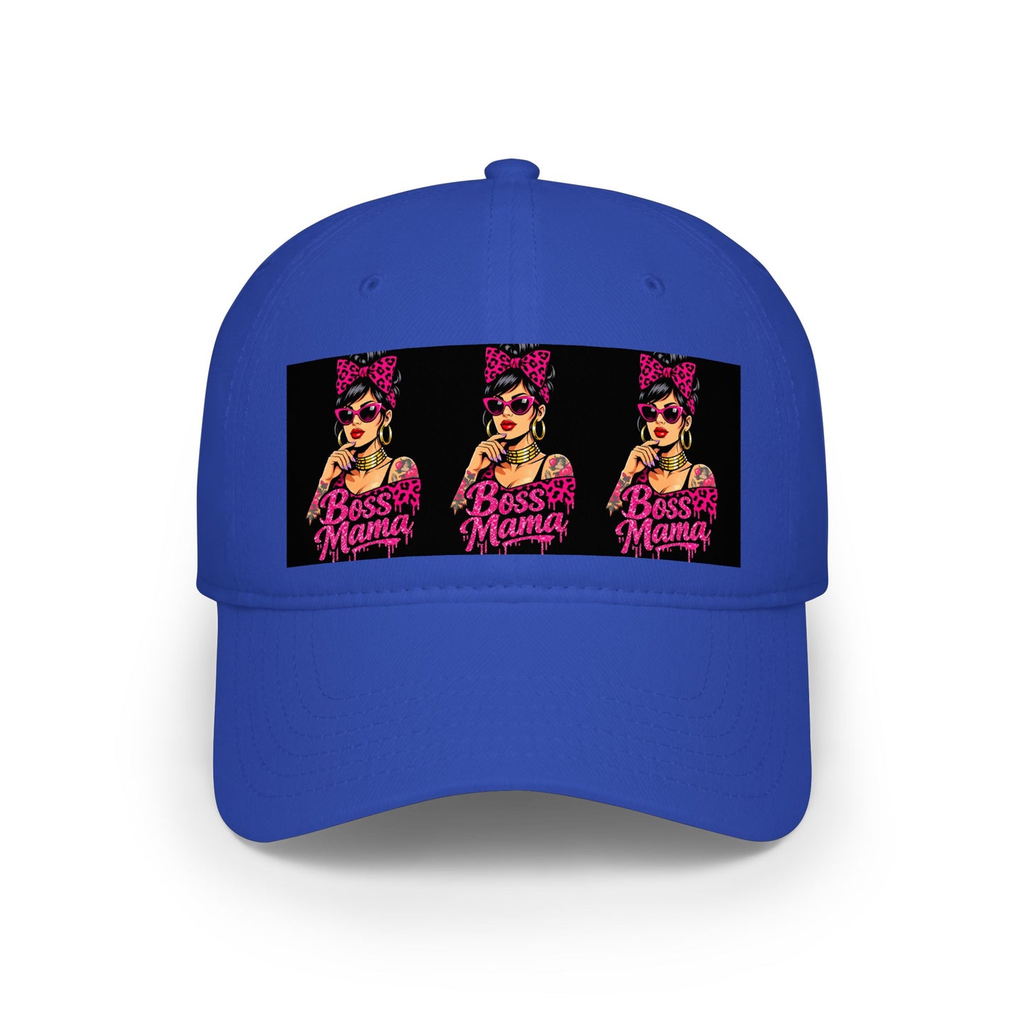 Boss Mama Low Profile Baseball Cap | Retro pop art, pink & black