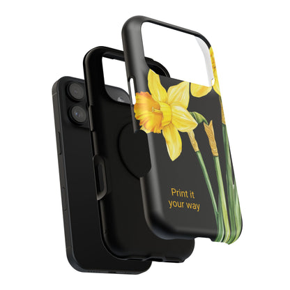 Cell Phone Cases, Daffodil March Birth Flower Impact Resistant Protective Cover, Phone Accessories, Floral Tech Gear, Birthday Gift