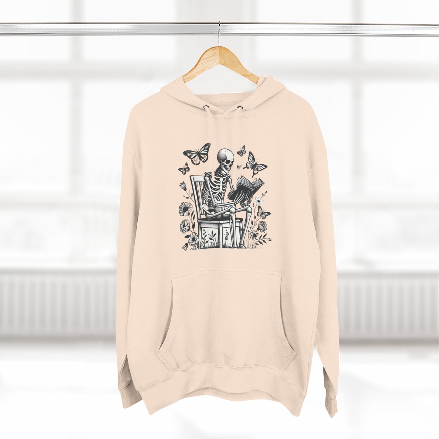 SkeletonHoodie - Perfect for Book Lovers, Readers, Unisex Sweatshirt, Relaxed Everyday Wear