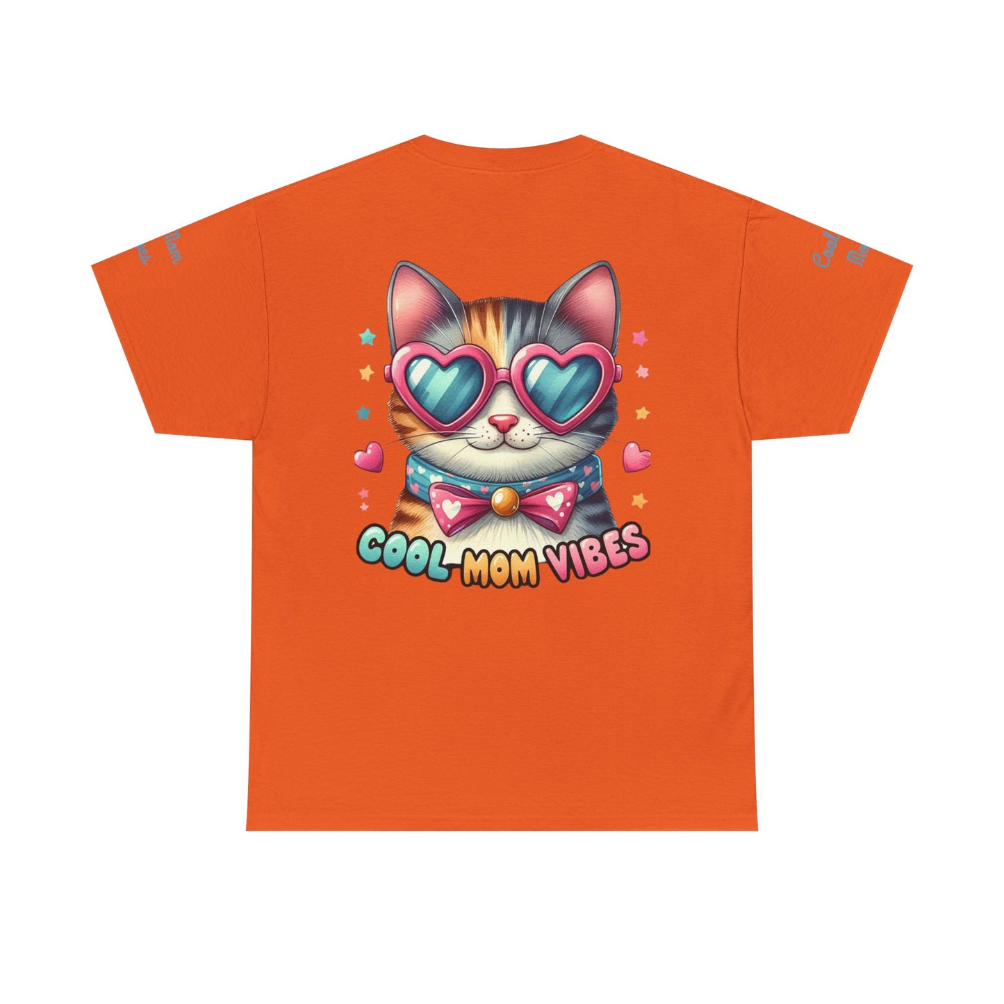 Cool Mom Vibes Cat Tee, Unisex Cotton T-Shirt, Cute Cat Shirt, Pet Lover Gift, Fun Gift for Moms, Playful Everyday Wear
