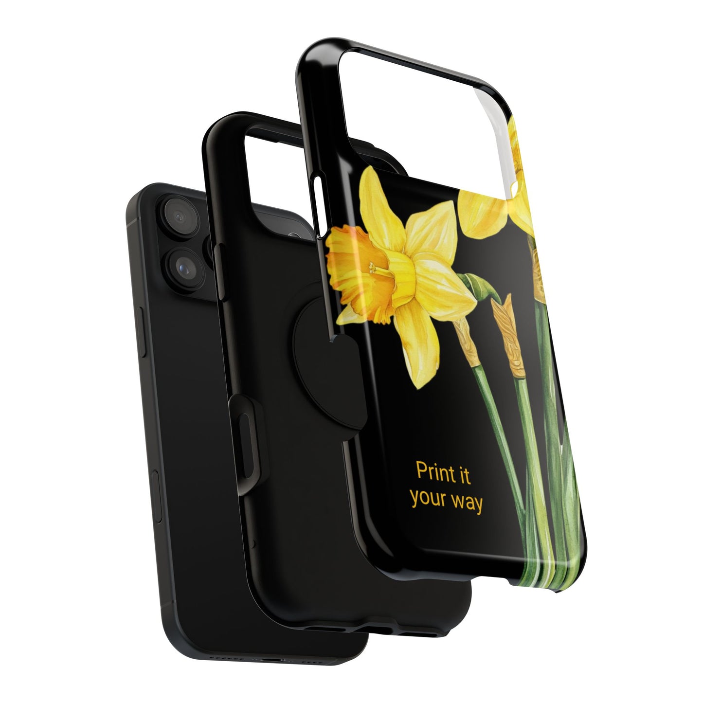 Cell Phone Cases, Daffodil March Birth Flower Impact Resistant Protective Cover, Phone Accessories, Floral Tech Gear, Birthday Gift
