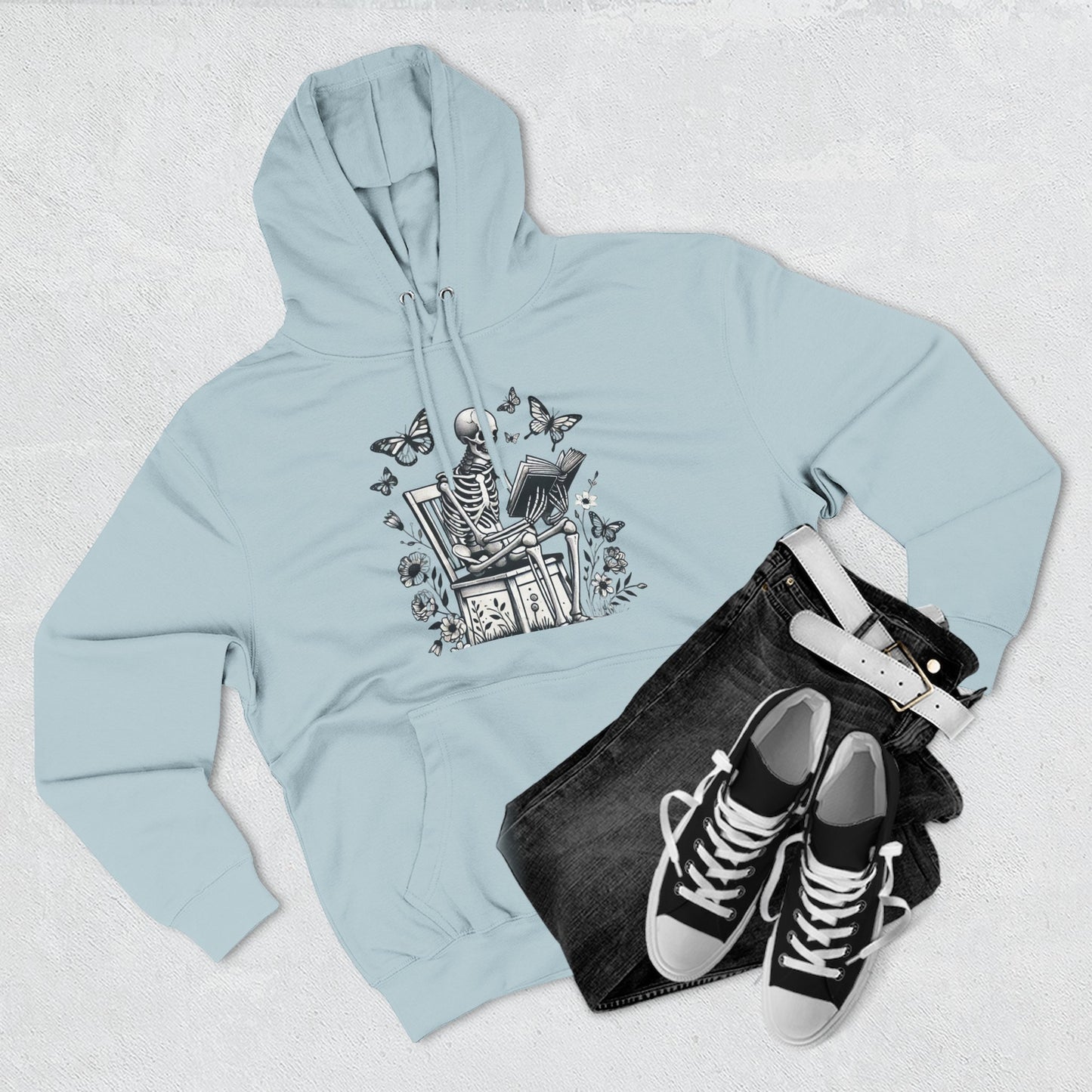 SkeletonHoodie - Perfect for Book Lovers, Readers, Unisex Sweatshirt, Relaxed Everyday Wear