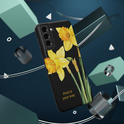 Cell Phone Cases, Daffodil March Birth Flower Impact Resistant Protective Cover, Phone Accessories, Floral Tech Gear, Birthday Gift