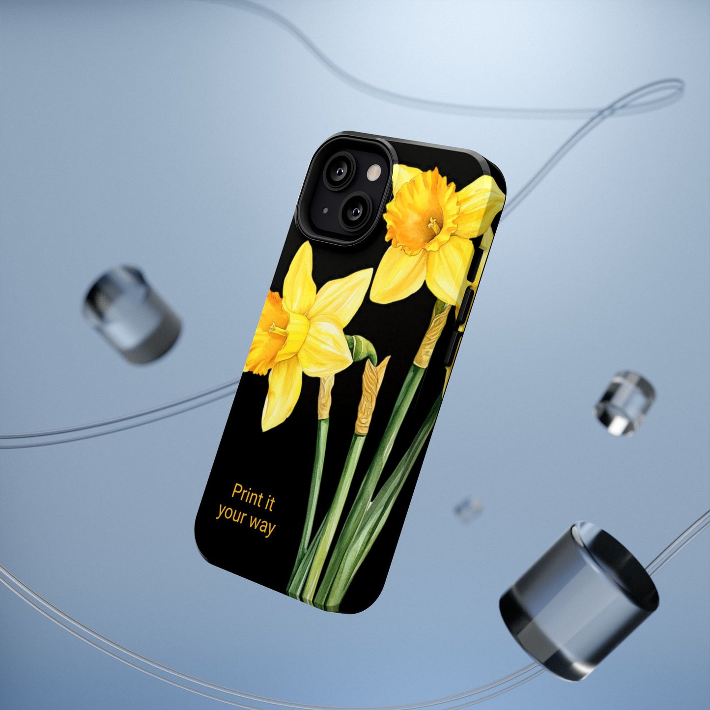 Cell Phone Cases, Daffodil March Birth Flower Impact Resistant Protective Cover, Phone Accessories, Floral Tech Gear, Birthday Gift