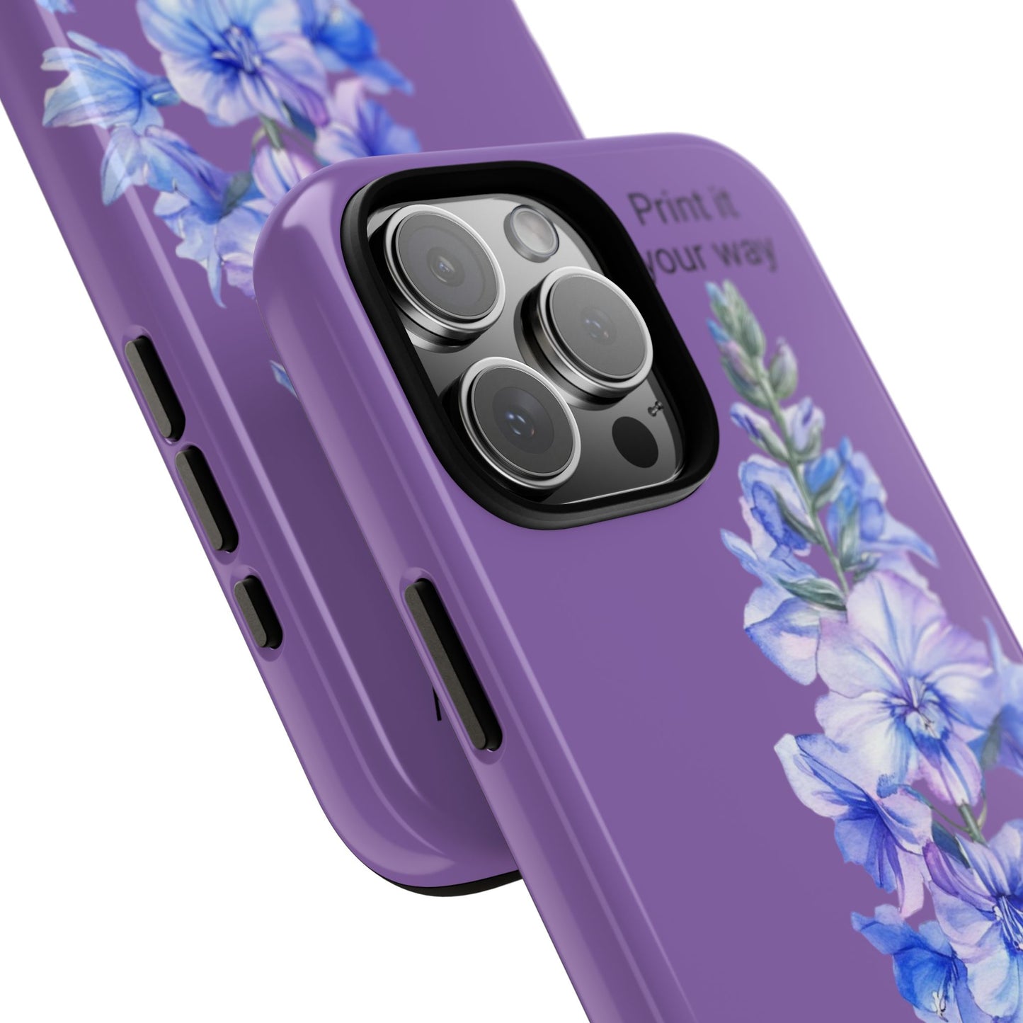 Custom cell phone tough case, Personalized Gift, July birth flower