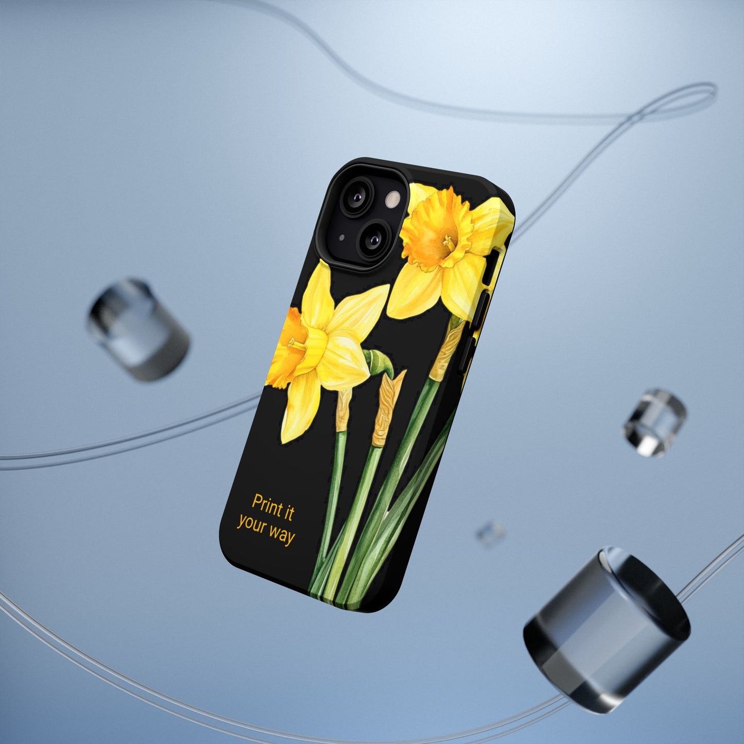Cell Phone Cases, Daffodil March Birth Flower Impact Resistant Protective Cover, Phone Accessories, Floral Tech Gear, Birthday Gift
