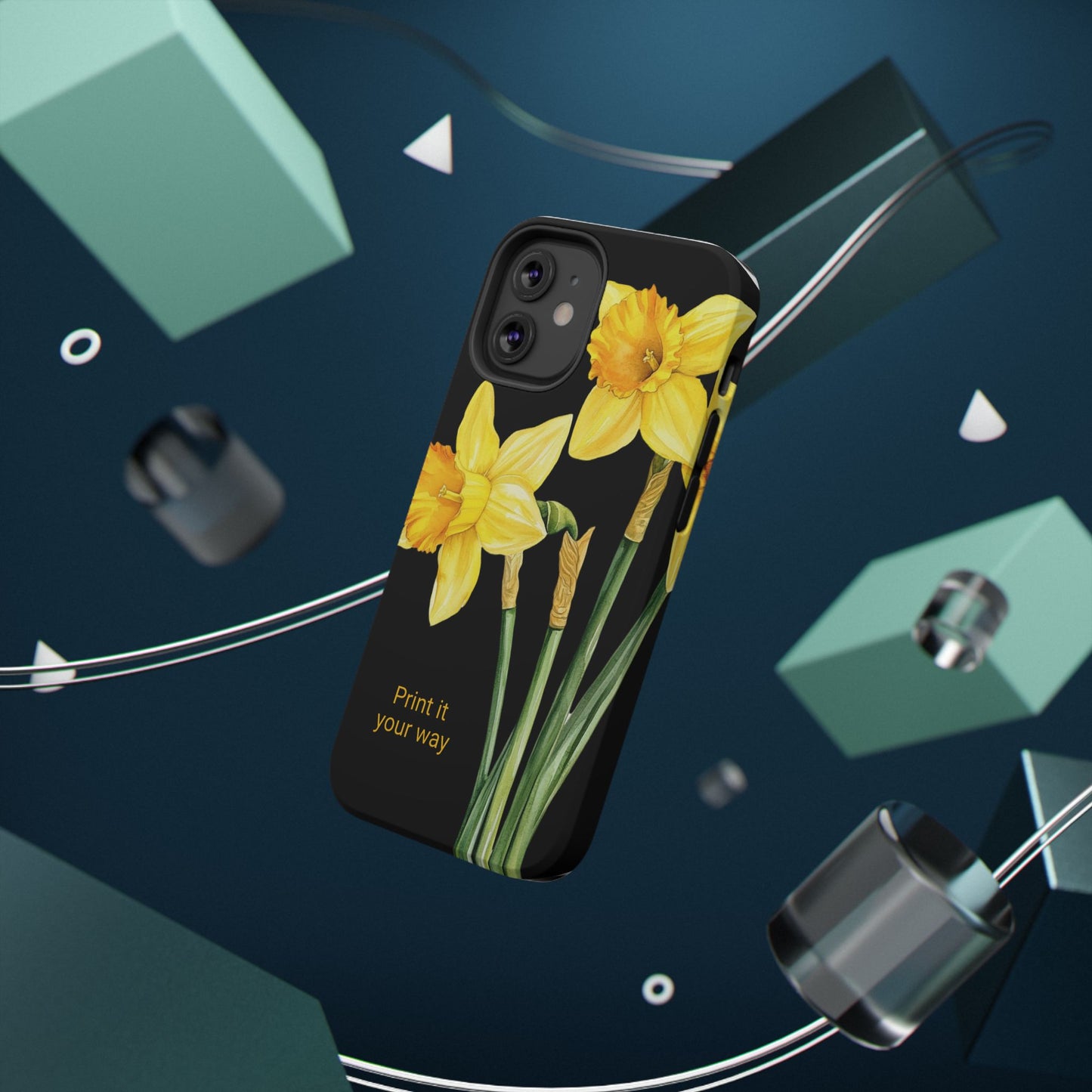 Cell Phone Cases, Daffodil March Birth Flower Impact Resistant Protective Cover, Phone Accessories, Floral Tech Gear, Birthday Gift