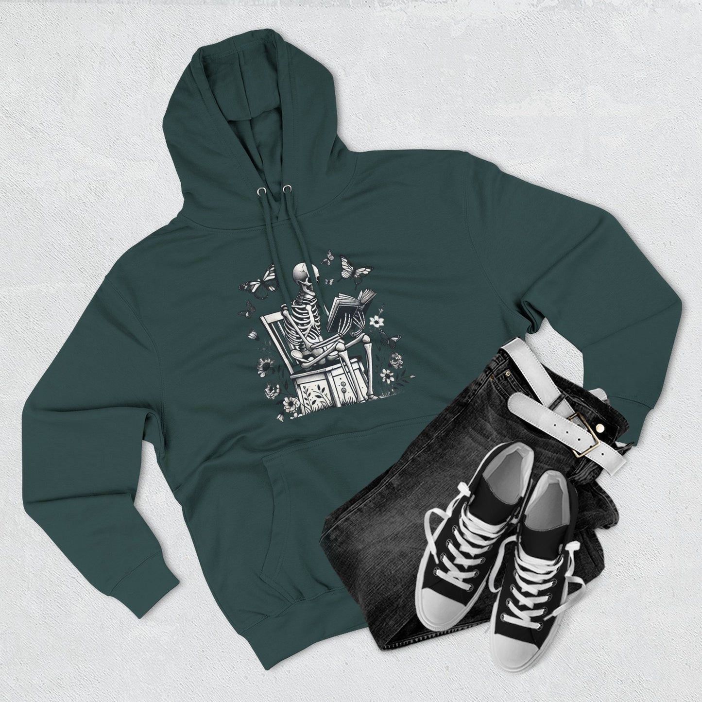 SkeletonHoodie - Perfect for Book Lovers, Readers, Unisex Sweatshirt, Relaxed Everyday Wear