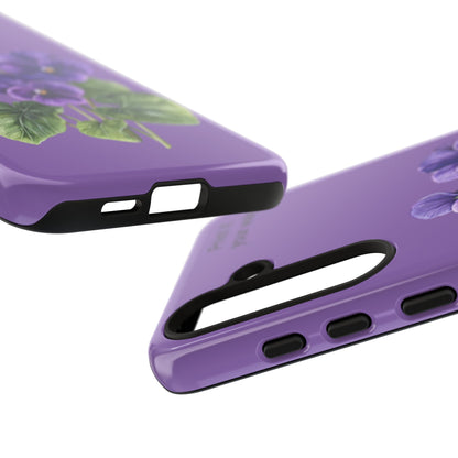 Custom cell phone tough case, Personalized Gift, February birth flower