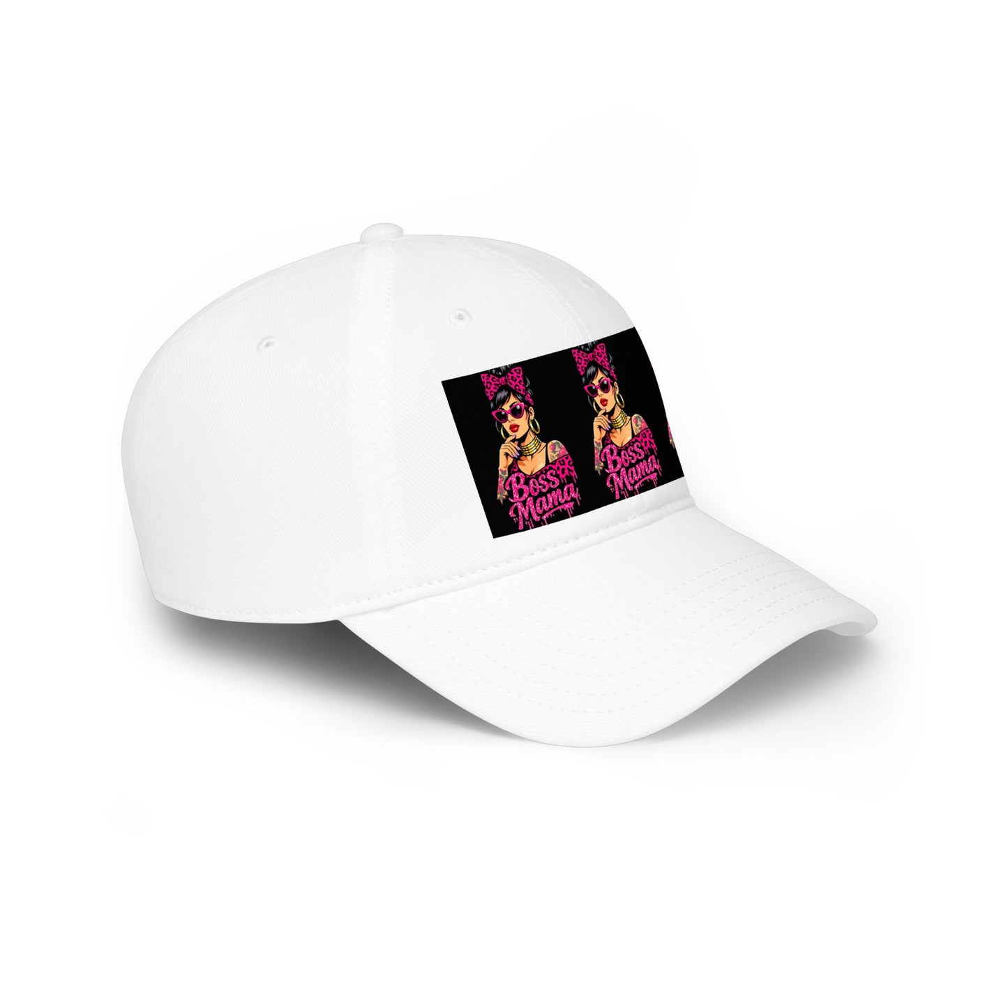 Boss Mama Low Profile Baseball Cap | Retro pop art, pink & black