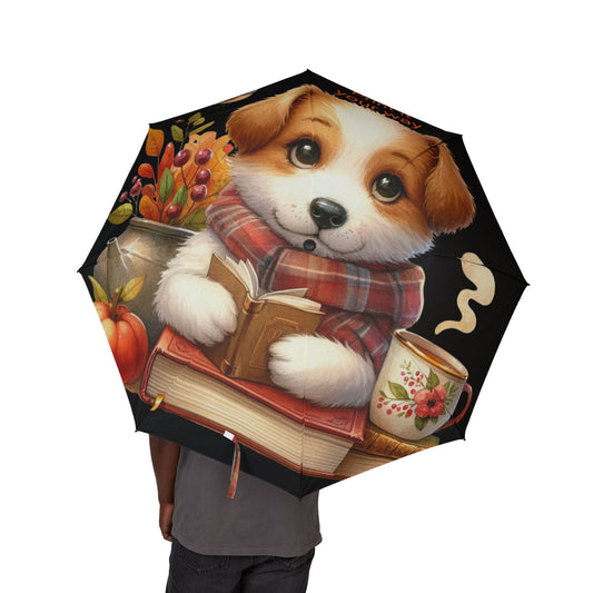 Cozy Canine Umbrella, Cute Dog Umbrella, Weatherproof Pet Umbrella, Gifts for Dog Lovers, Rain Gear for Fall