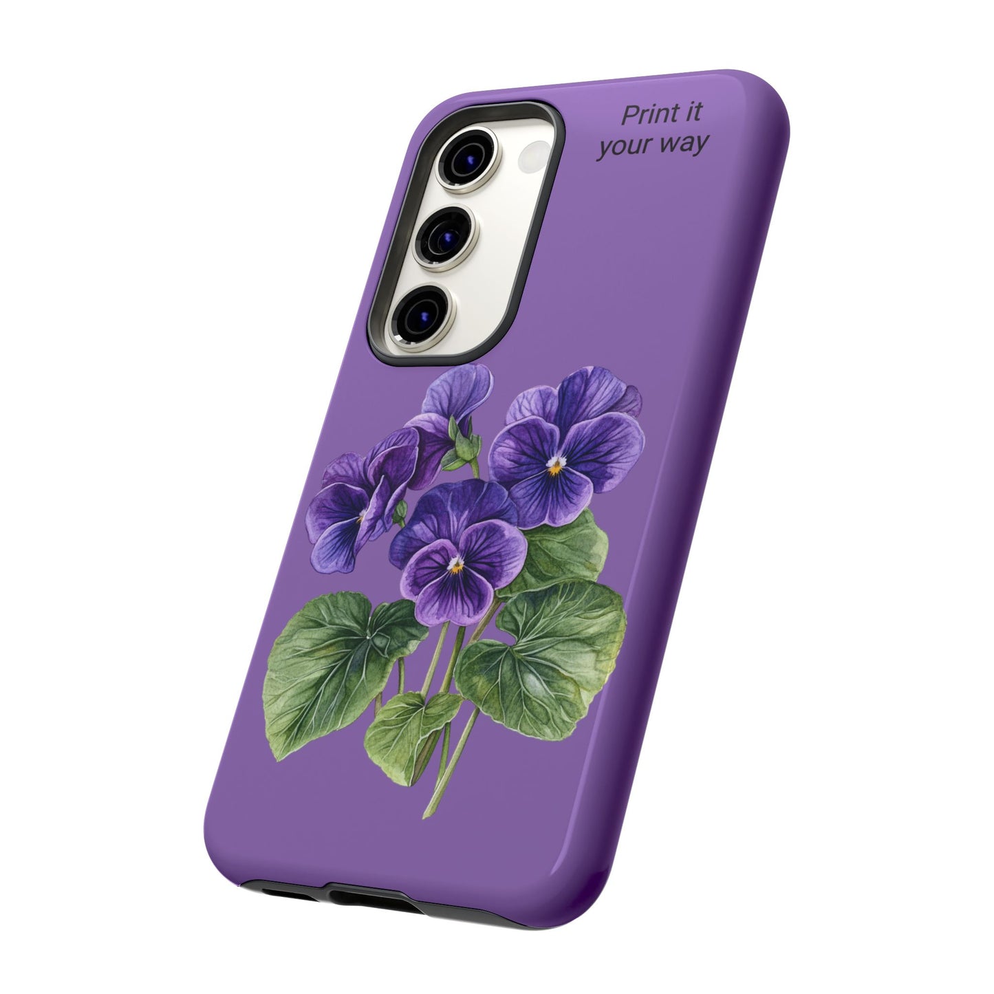 Custom cell phone tough case, Personalized Gift, February birth flower