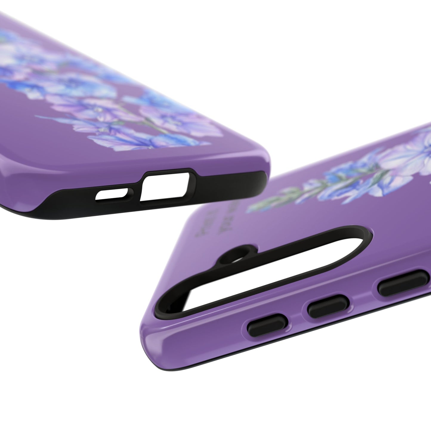 Custom cell phone tough case, Personalized Gift, July birth flower