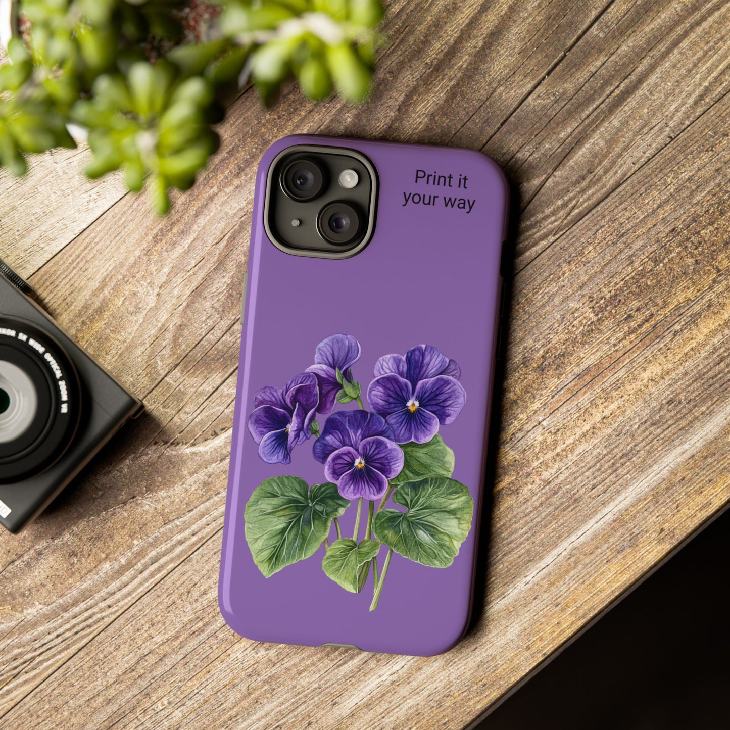 Custom cell phone tough case, Personalized Gift, February birth flower