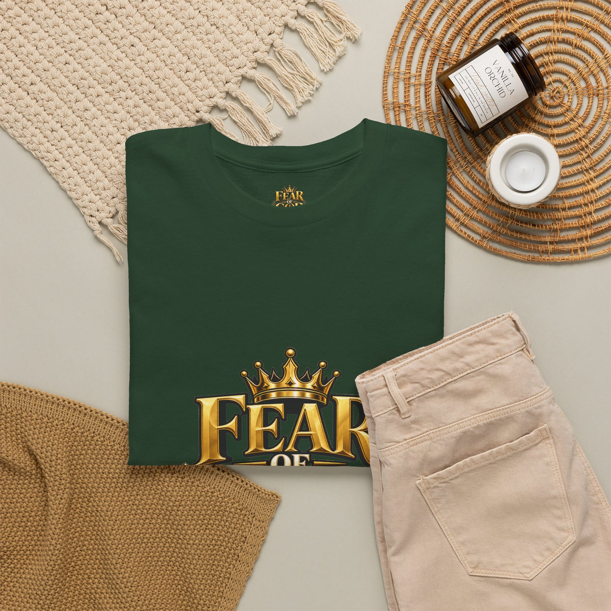 Fear of God crown logo Tee | Religious Christian faith shirt