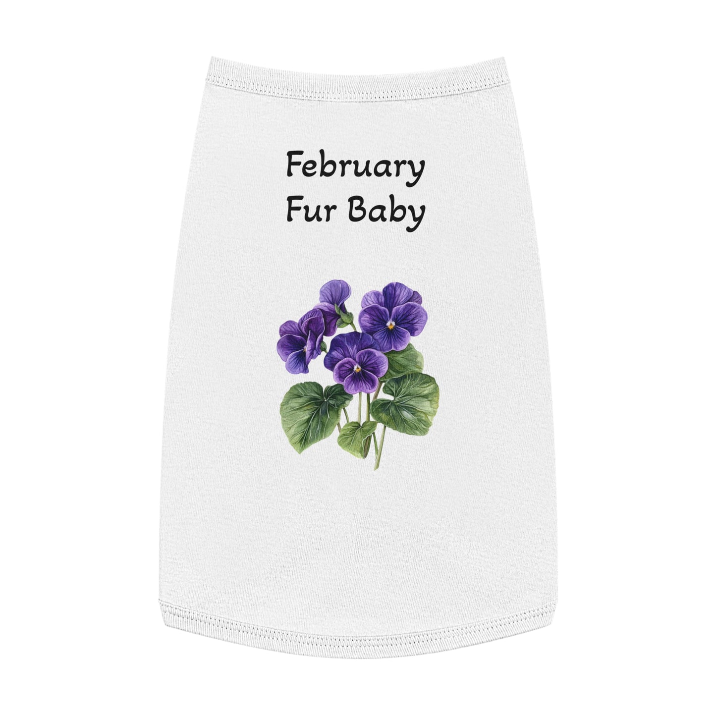 Pet Tank  February Fur Baby, Graphic Tee, Animal Print Sleeveless, Pet Owner Gift