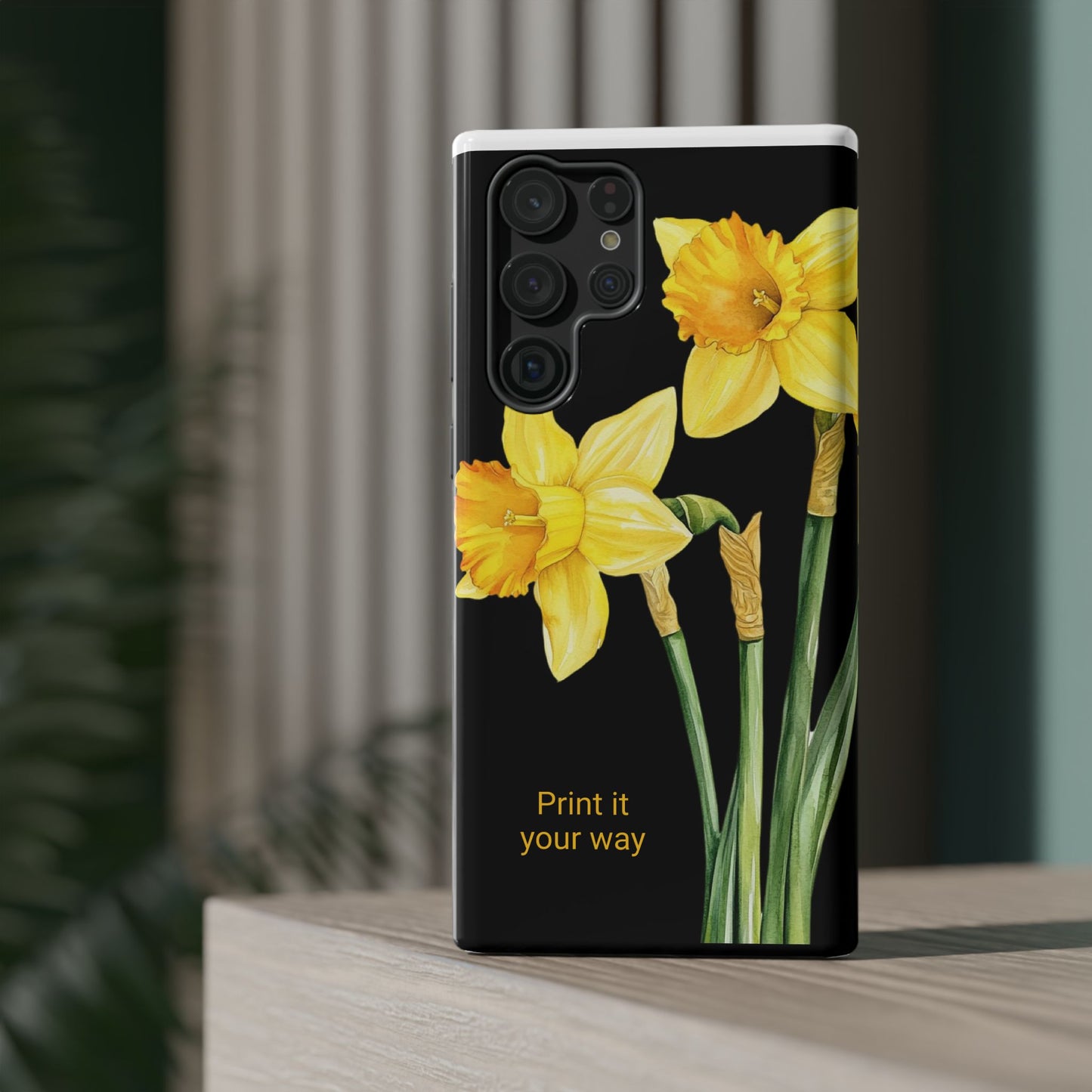 Cell Phone Cases, Daffodil March Birth Flower Impact Resistant Protective Cover, Phone Accessories, Floral Tech Gear, Birthday Gift