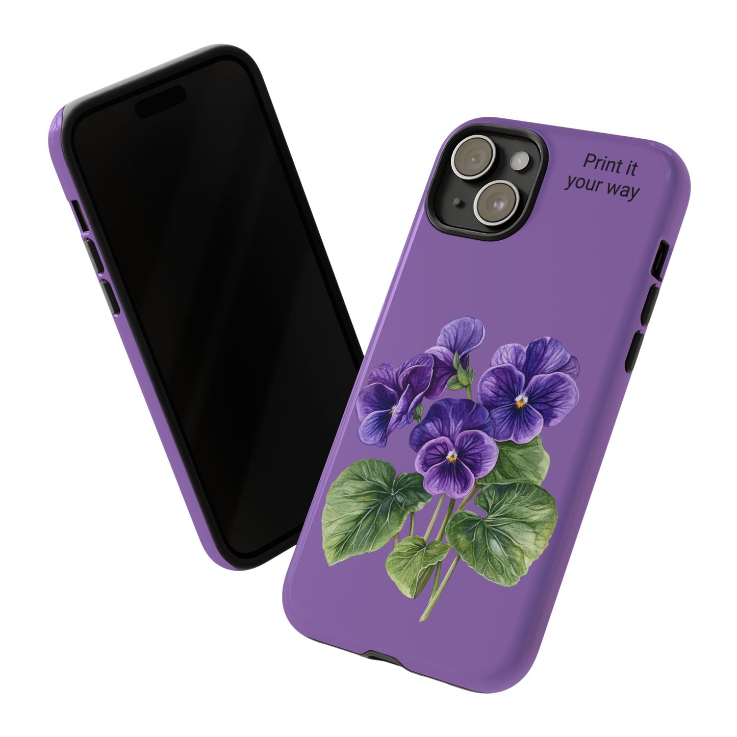Custom cell phone tough case, Personalized Gift, February birth flower