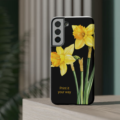 Cell Phone Cases, Daffodil March Birth Flower Impact Resistant Protective Cover, Phone Accessories, Floral Tech Gear, Birthday Gift