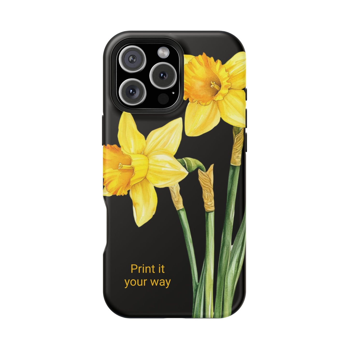 Cell Phone Cases, Daffodil March Birth Flower Impact Resistant Protective Cover, Phone Accessories, Floral Tech Gear, Birthday Gift